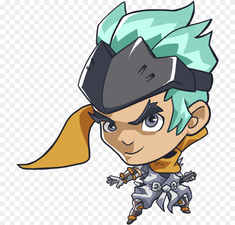 Cute And Pixel Sprays Should Change Depending On What Cute Spray Overwatch Genji, Baby, Book, Comics, Person Free Transparent Png