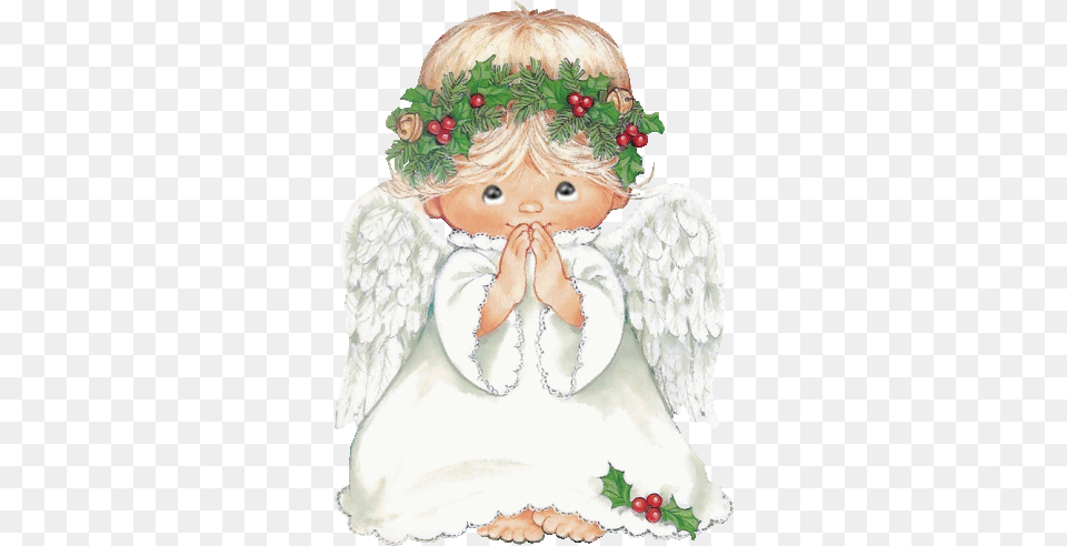 Cute Angel Baby Gif Christmas Angel, Doll, Toy Png