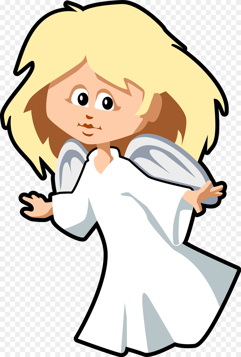 Cute Angel Clipart, Book, Comics, Publication, Baby Free Transparent Png