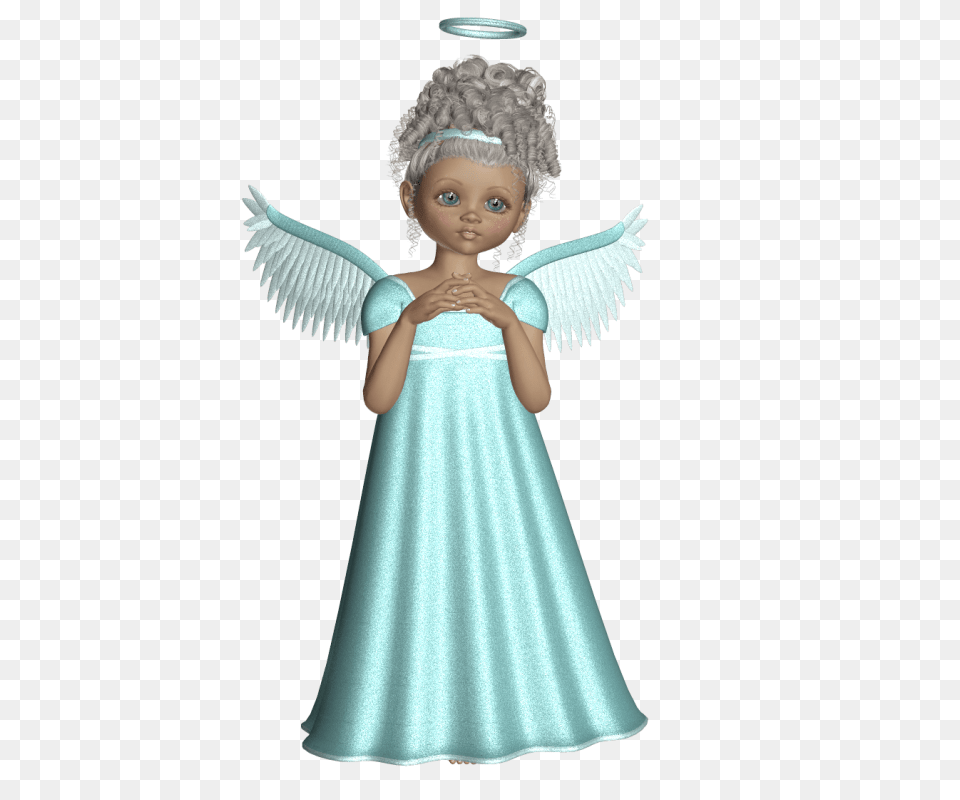 Cute Angel With Light Green Dress Gallery, Doll, Toy, Face, Head Free Png