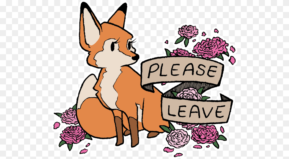 Cute Angry Fox Drawing, Sticker, Animal, Canine, Mammal Png Image