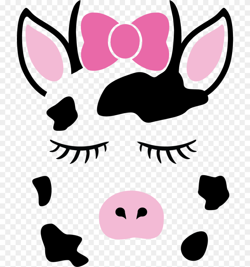 Cute Animal Face Vinyl Decals Cow Face Svg File, Accessories, Formal Wear, Tie Png Image