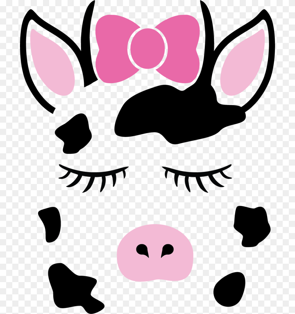 Cute Animal Face Vinyl Decals Cute Cow Face, Accessories, Formal Wear, Tie Free Png