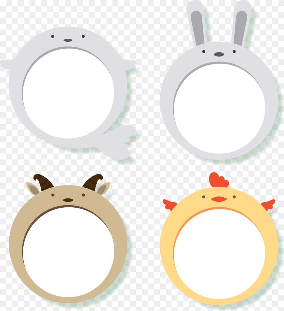 Cute Animal Frame Transprent Cute Animals Circle Frame Circle Frame Cute, Cooking Pan, Cookware, Window Free Transparent Png