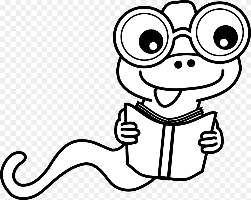 Cute Animal Reading Clipart, Text Png Image