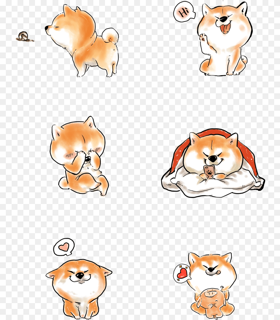 Cute Animal Shiba Inu Cartoon And Psd Cartoon Shiba, Mammal, Wildlife, Bear, Baby Free Png