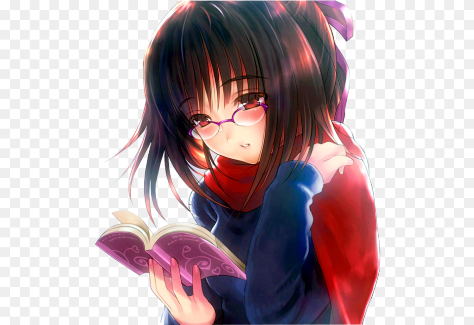 Cute Anime Backgrounds Anime Girl With Book, Woman, Publication, Person, Female Free Transparent Png