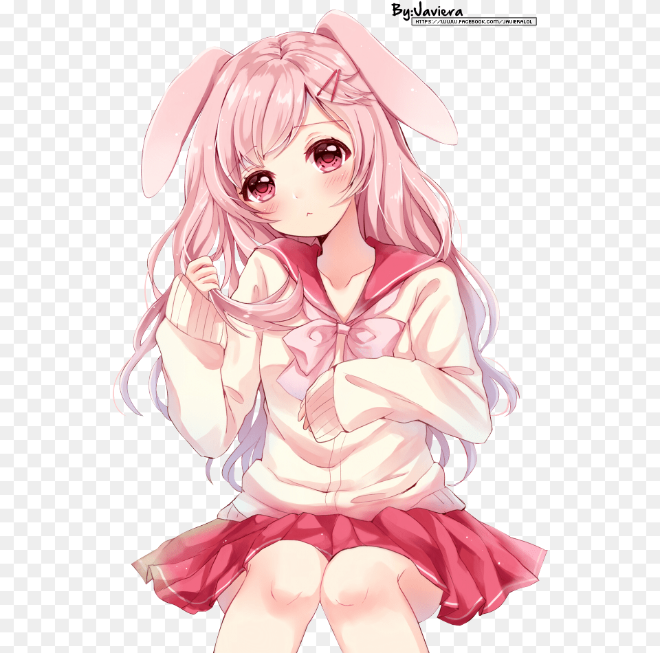 Cute Anime Bunny Girl, Book, Comics, Publication, Baby Free Transparent Png