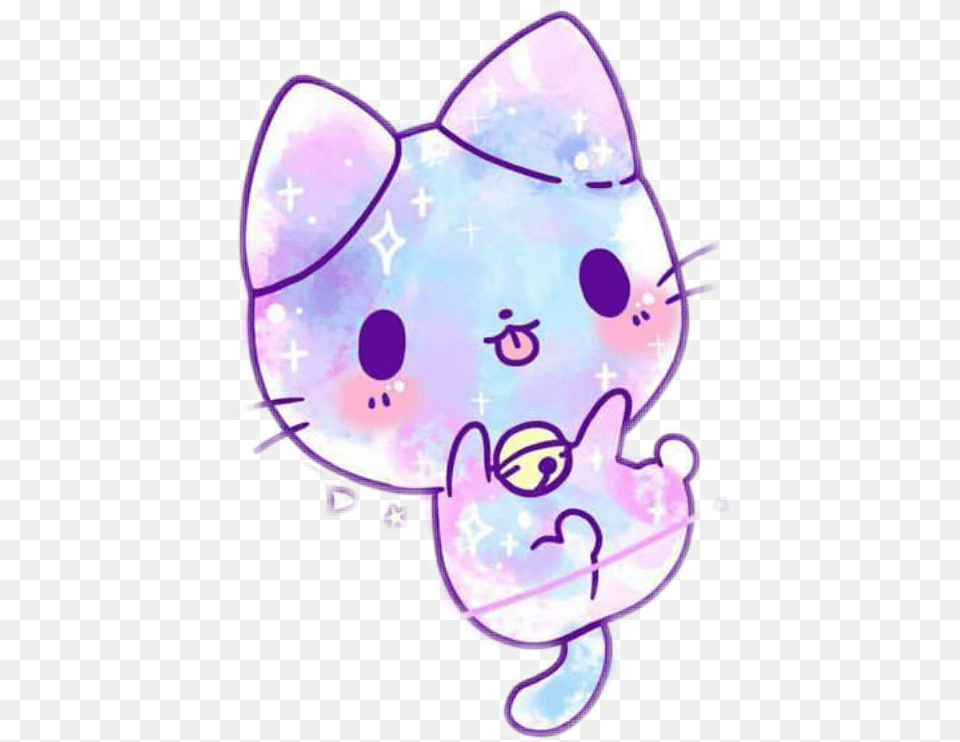 Cute Anime Galaxy Cat Anime Cute Galaxy Cat, Purple, Applique, Pattern Free Transparent Png