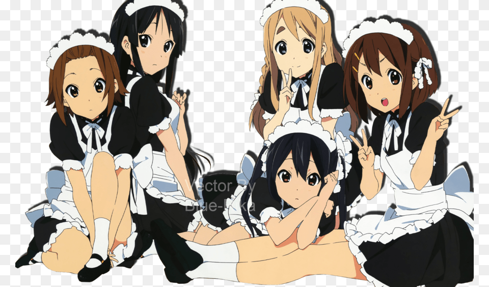 Cute Anime Girl Group, Book, Comics, Publication, Baby Png