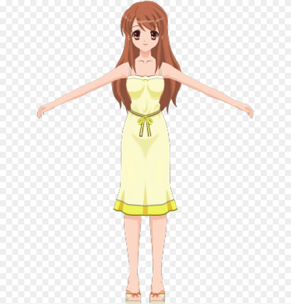Cute Anime Girl Pose Pictures And Cliparts Anime Girl T Pose, Person, Face, Head, Doll Free Png Download