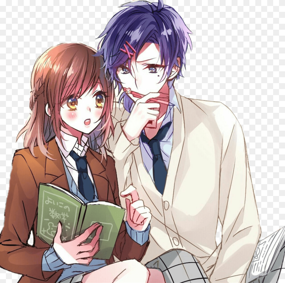 Cute Anime Kawaii Couple Romantic Boy Girl Boyfriend Cute Anime Boy And Girl, Publication, Book, Comics, Adult Free Png