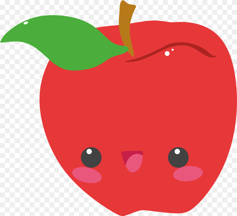 Cute Apple Cartoon Clipart Cute Apple Cartoon, Food, Fruit, Plant, Produce Free Png