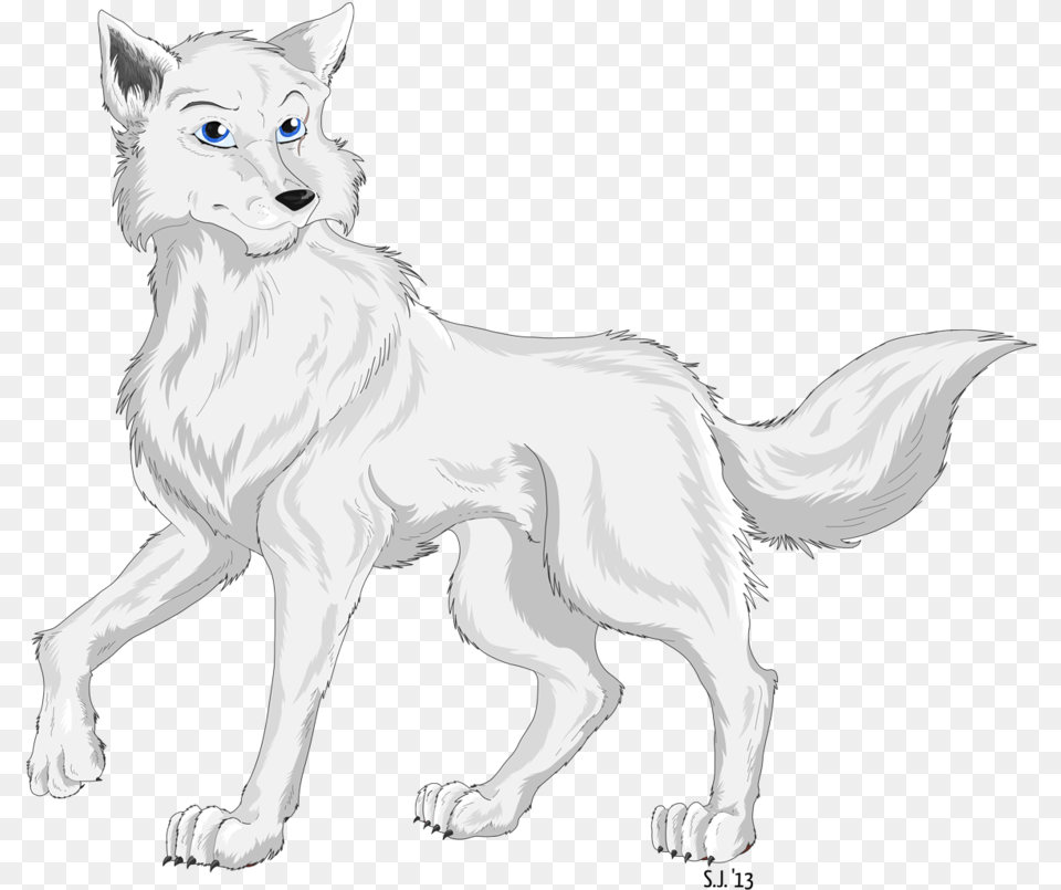 Cute Arctic Wolf Drawing Cute Wolf Drawing Christmas, Animal, Canine, Dog, Mammal Free Png