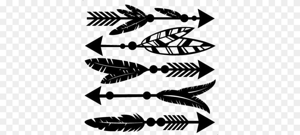 Cute Arrow Designs Transparent Images Cute Feather And Arrows, Stencil, Animal, Fish, Sea Life Free Png