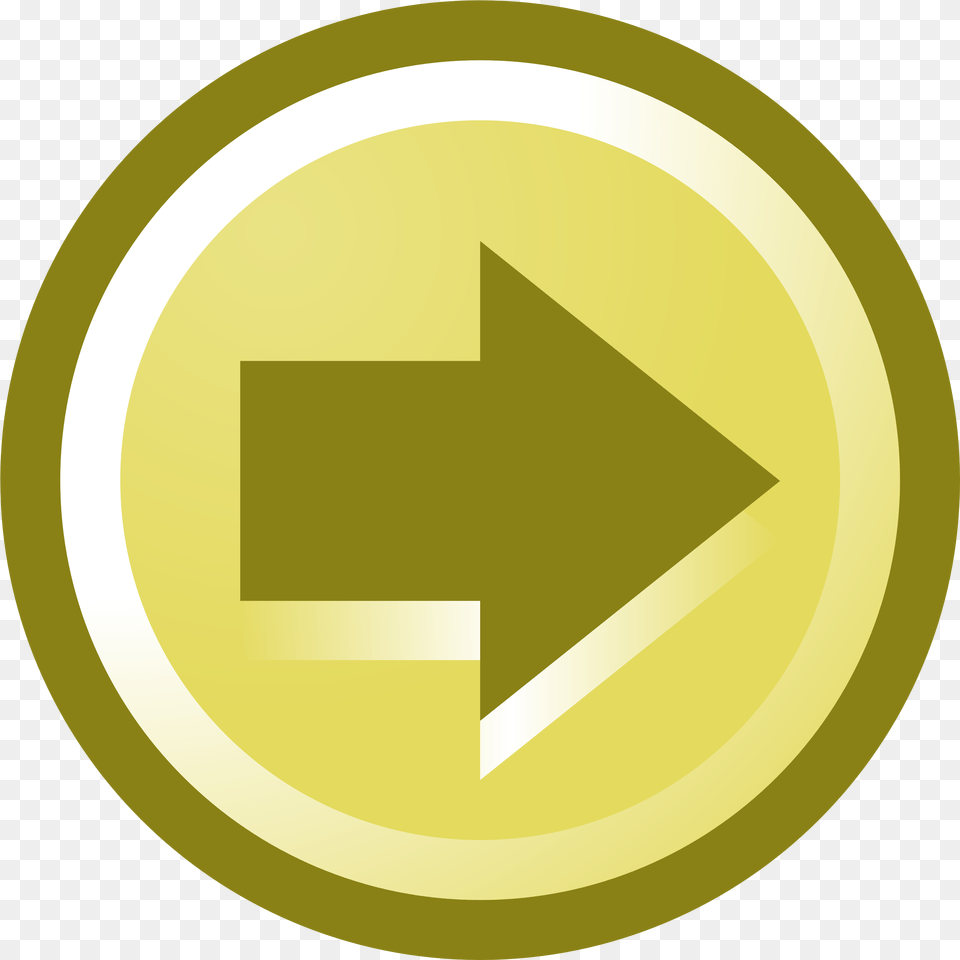 Cute Arrow Icon 4 Image Circle, Gold, Disk Free Png
