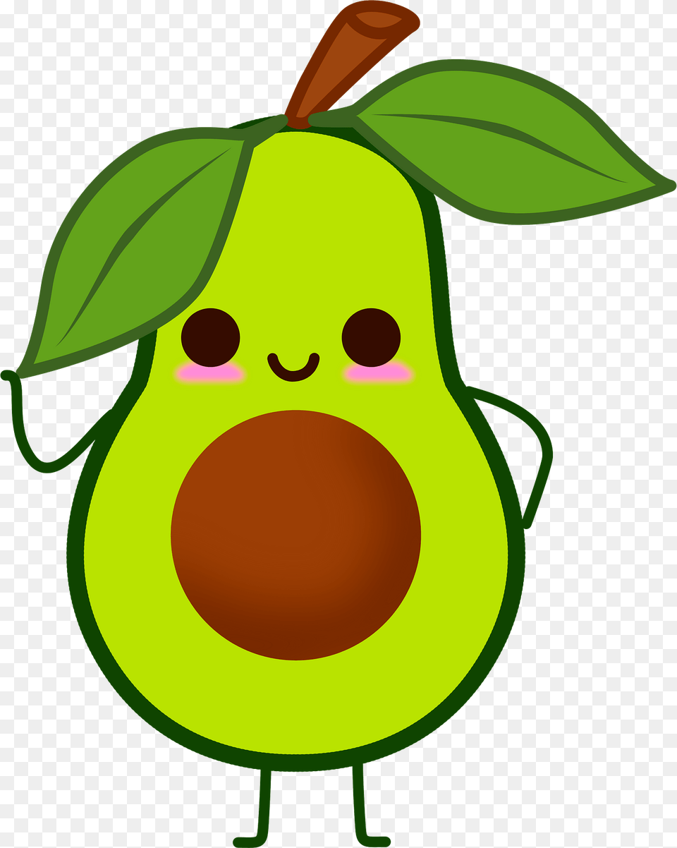 Cute Avocado Clipart, Produce, Plant, Fruit, Food Png Image