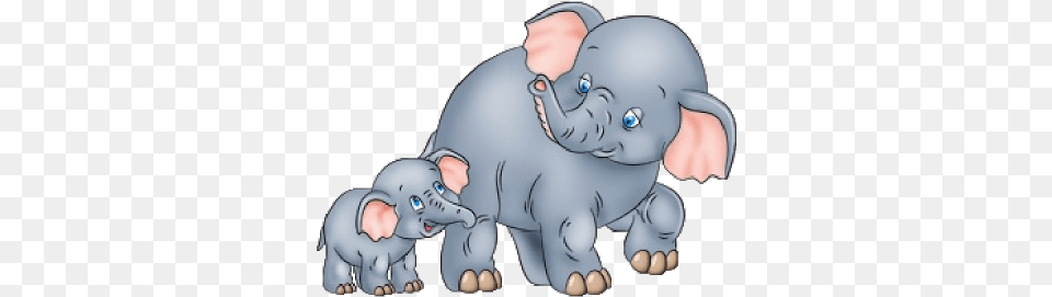 Cute Baby And Momma Mother And Baby Elephant Clipart, Person, Animal, Mammal, Hog Free Png Download