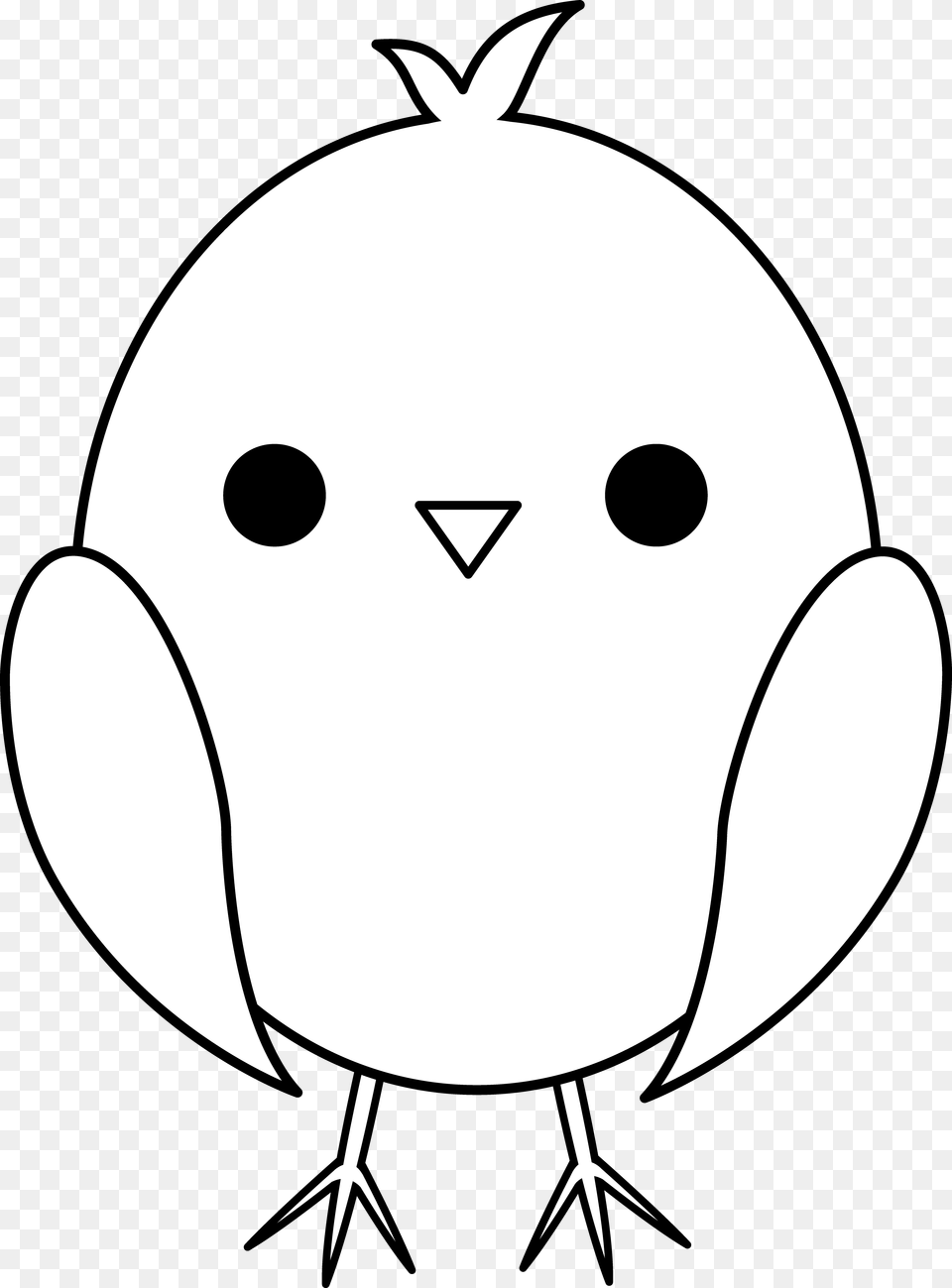 Cute Baby Chick Line Art Free Png