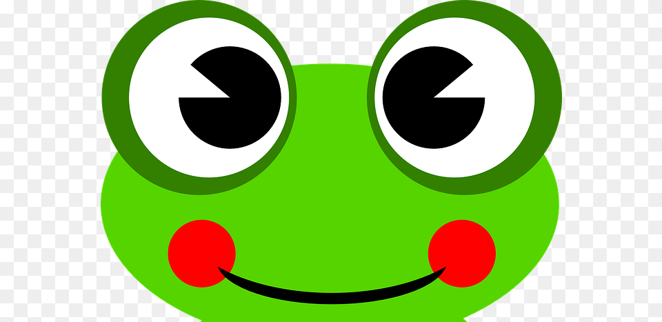 Cute Baby Frog Cartoon, Green, Amphibian, Animal, Wildlife Free Png Download