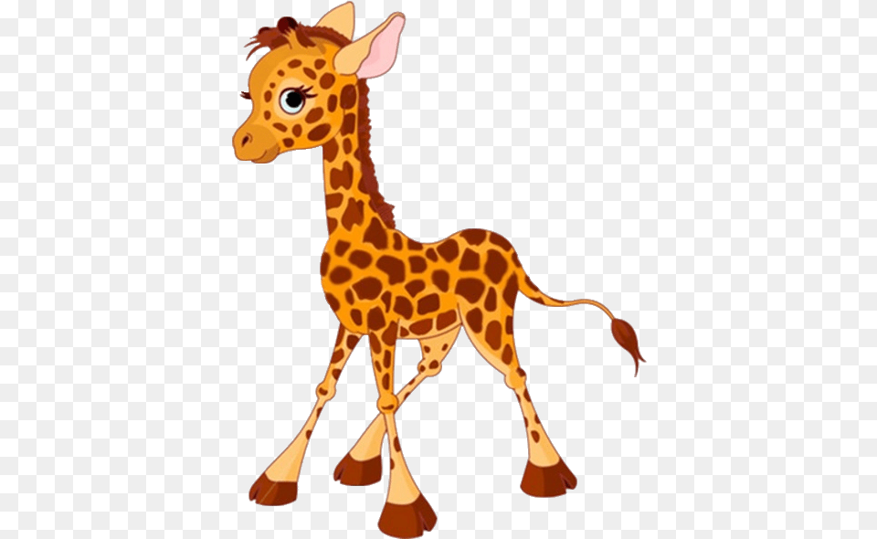 Cute Baby Giraffe Cartoon N4 Cute Baby Giraffe Cartoon, Animal, Mammal, Wildlife Png
