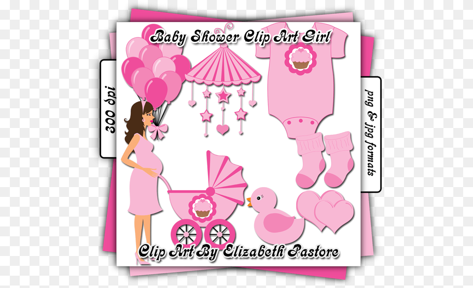 Cute Baby Girl Clip Art Baby Shower, People, Person, Adult, Female Free Png