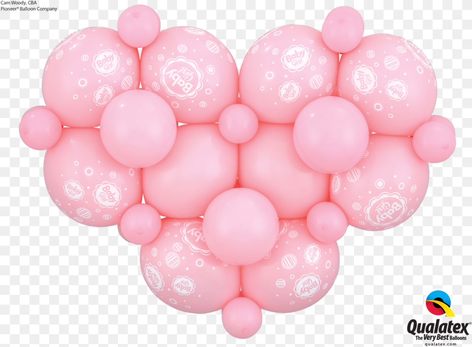 Cute Baby Heart Balloon Decor, Sphere Free Png