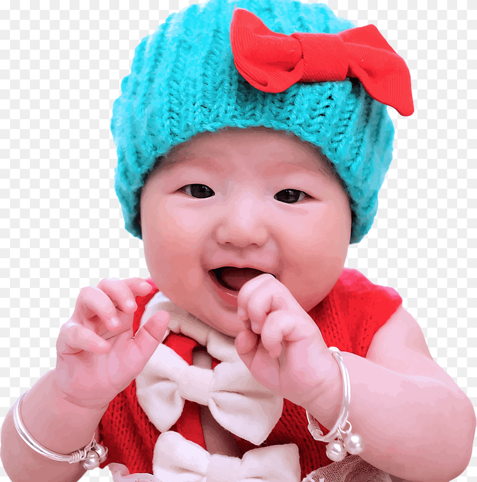 Cute Baby In, Cap, Clothing, Hat, Head Free Png Download