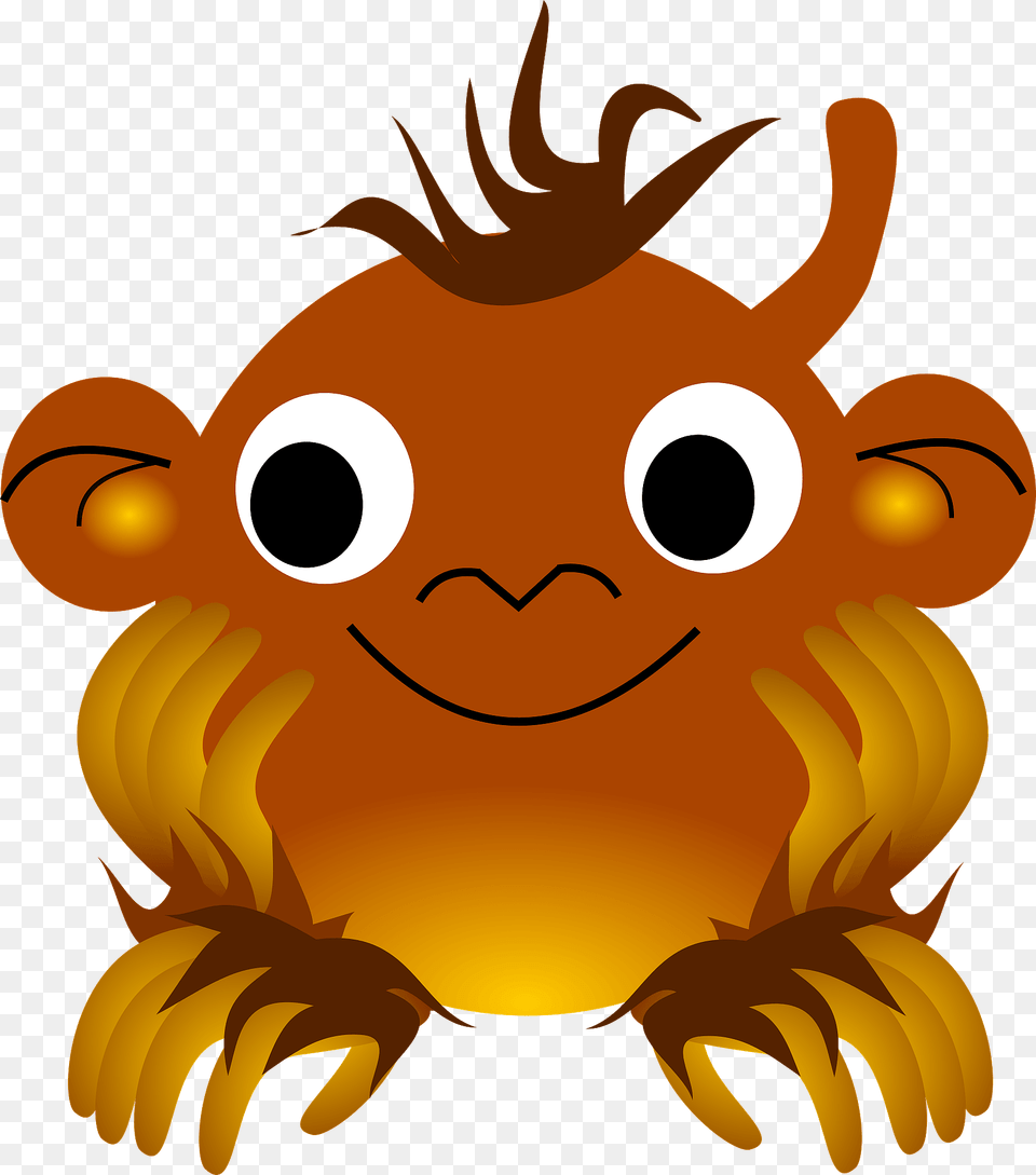 Cute Baby Monkey Clipart, Person, Animal, Sea Life, Fish Png Image