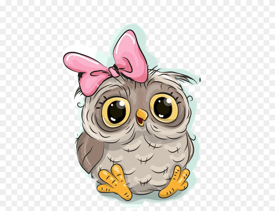 Cute Baby Owl Cartoon, Animal, Beak, Bird, Person Free Png