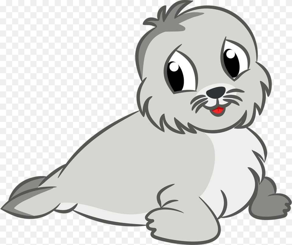 Cute Baby Seal Clipart, Animal, Puppy, Pet, Mammal Png Image