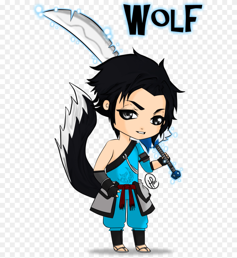 Cute Baby Wolf Drawings Easy Download Draw Anime Wolf Boy Easy, Book, Comics, Publication, Person Png Image