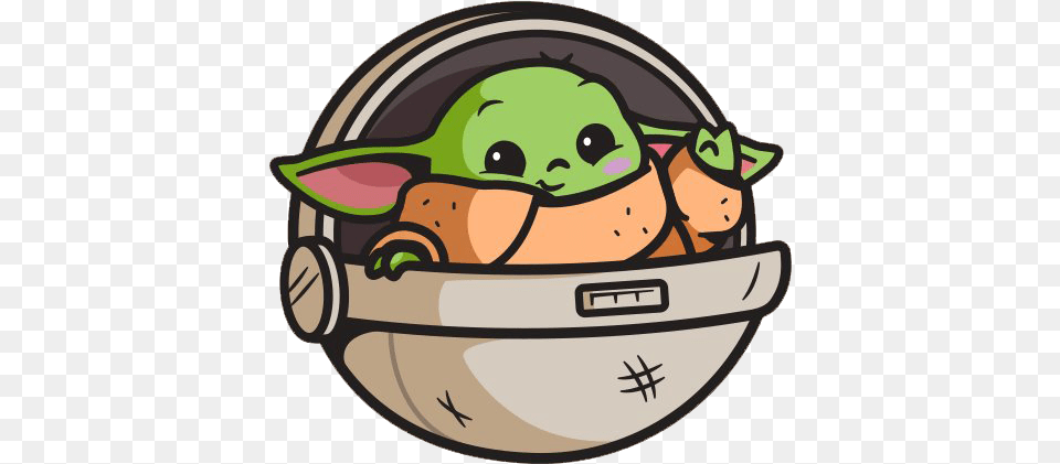 Cute Baby Yoda Transparent Baby Yoda Drawing Cute, Helmet, Clothing, Hardhat Png Image