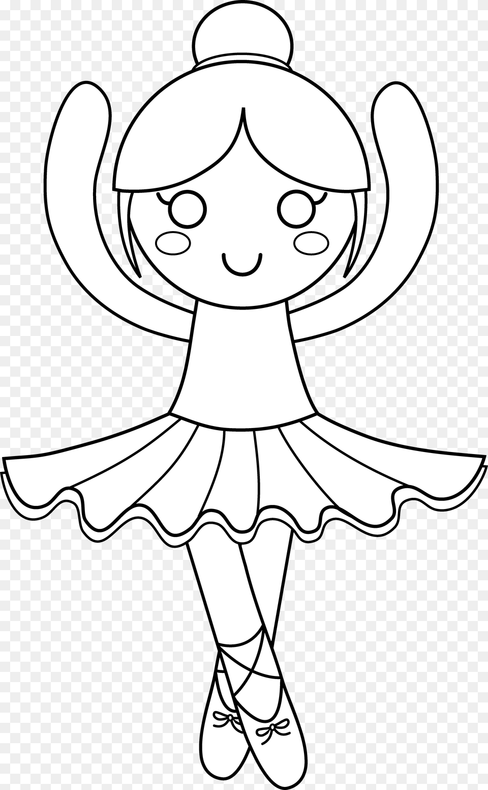 Cute Ballerina Coloring Pages, Baby, Person, Face, Head Png Image