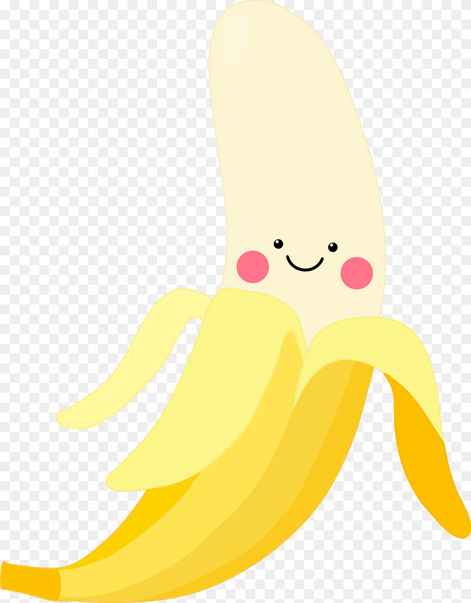 Cute Banana, Food, Fruit, Plant, Produce Png