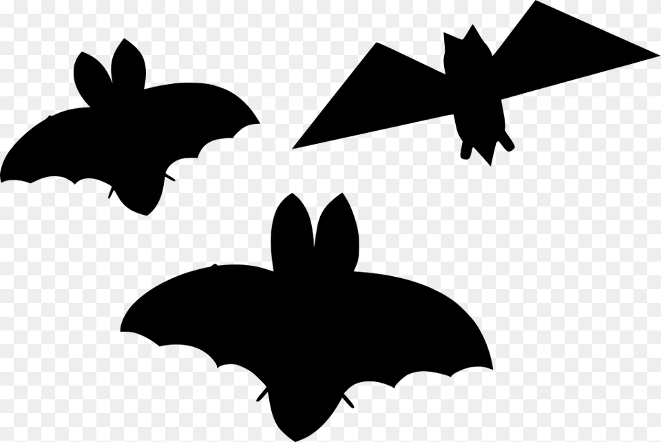 Cute Bat Clip Art, Gray Free Transparent Png