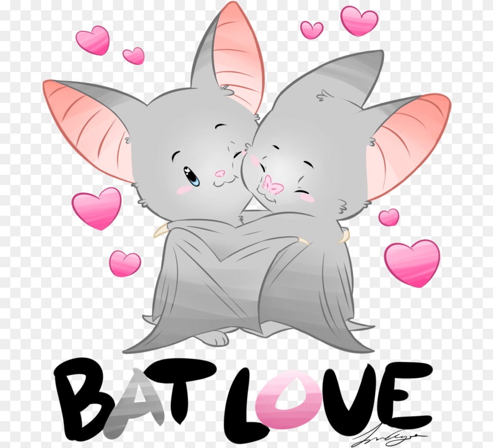 Cute Bats In Love, Art, Graphics, Book, Comics Free Transparent Png