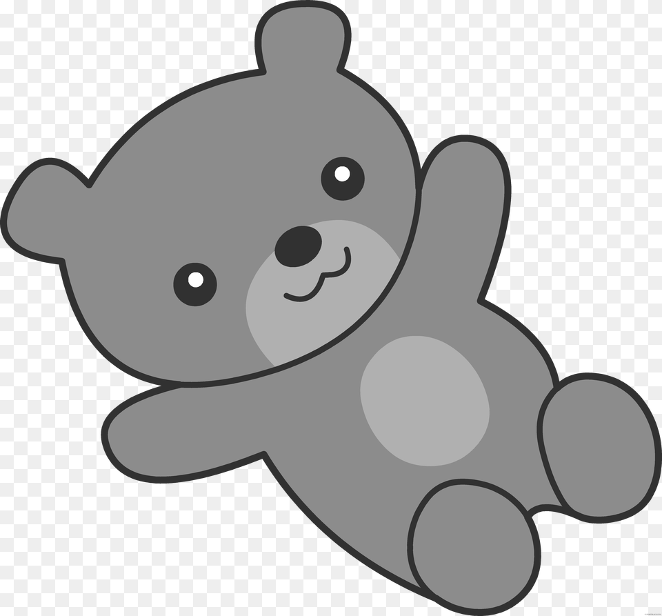 Cute Bear Animal Black White Clipart Images Clipartblack Blue Teddy Bear Cartoon Free Png