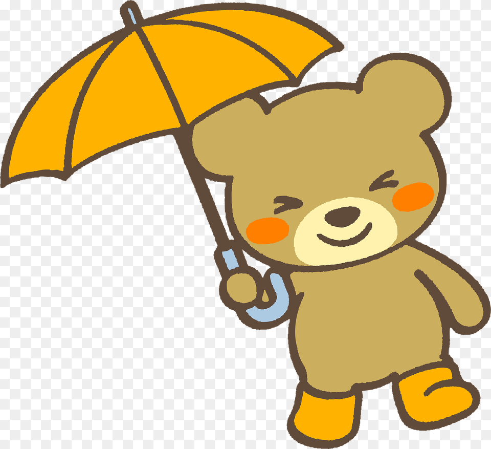 Cute Bear With Umbrella Clipart, Canopy, Face, Head, Person Png