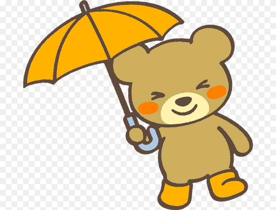 Cute Bear With Umbrella Clipart Animals With Umbrellas Clipart, Canopy, Face, Head, Person Free Png Download