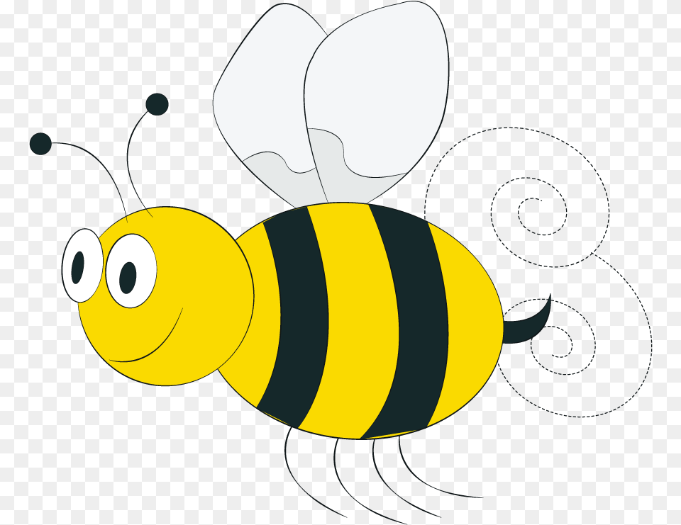 Cute Bee, Animal, Honey Bee, Insect, Invertebrate Free Transparent Png