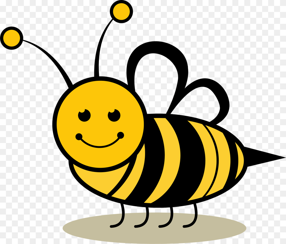 Cute Bee Clip Art Of Honey Bee, Honey Bee, Animal, Wasp, Invertebrate Png