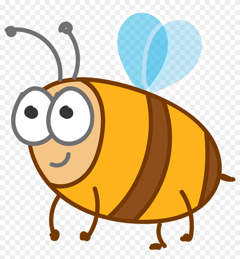 Cute Bee Clipart, Animal, Honey Bee, Insect, Invertebrate Png Image
