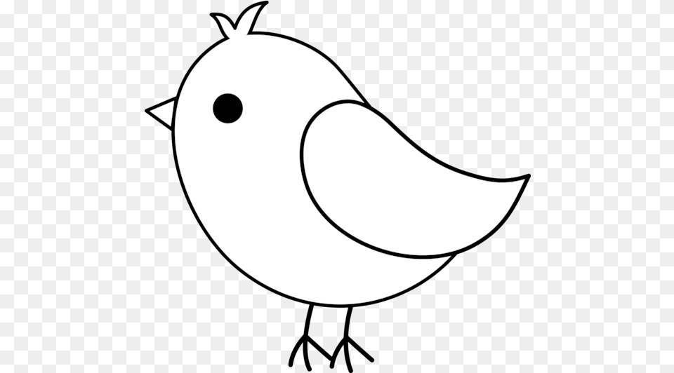 Cute Bird Drawing Easy Outline, Astronomy, Moon, Nature, Night Free Png Download