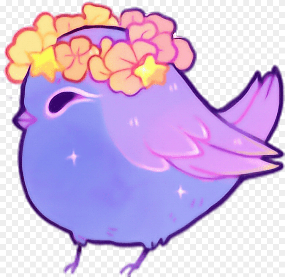 Cute Bird Kawaii Kawai Anime Colorful Cartoon Clipart Kawaii Cute Cartoon Bird, Purple, Baby, Person, Animal Free Png