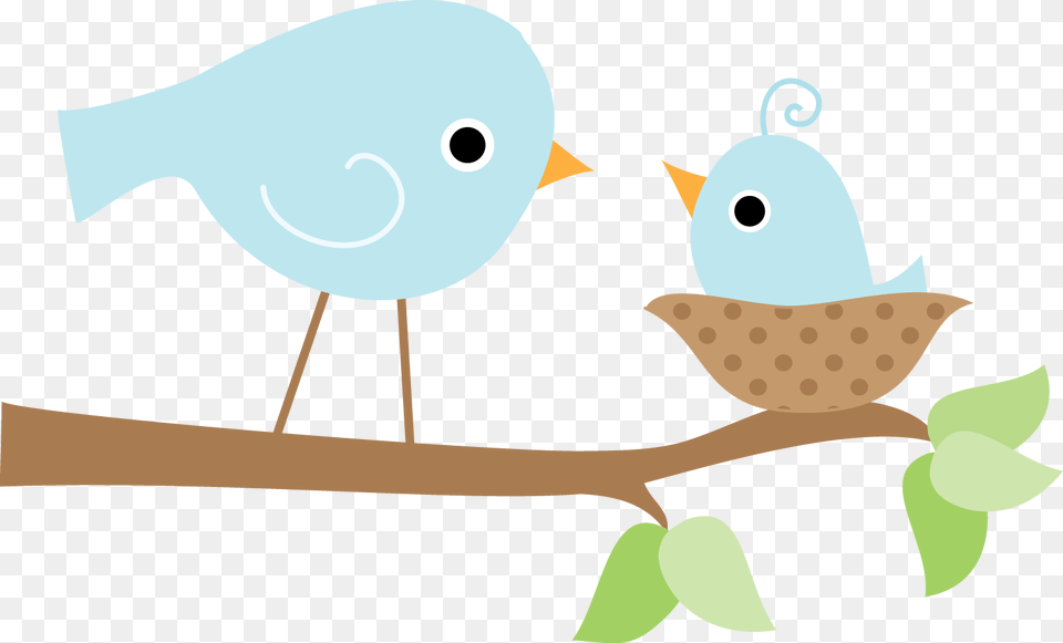 Cute Bird Nest Clip Art Cute Bird Tree Clipart, Animal, Jay, Leaf, Plant Free Png Download