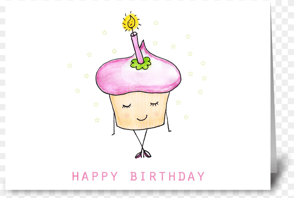 Cute Birthday Cupcake, Envelope, Cake, Cream, Dessert Free Png Download