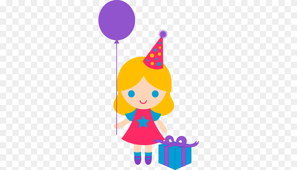 Cute Birthday Girl Clip Art Craft Girls Clips, Clothing, Hat, Party Hat, Baby Png Image