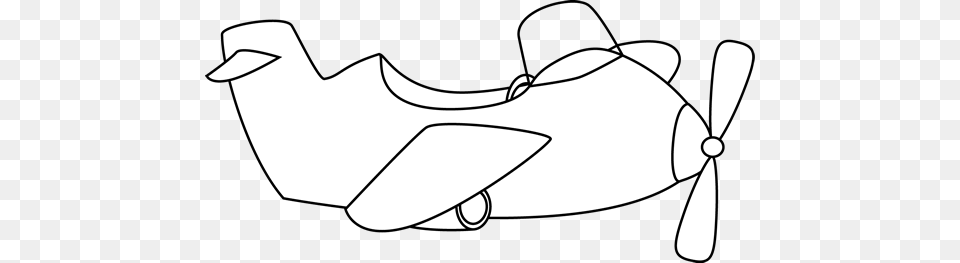 Cute Black And White Airplane Clip Art Plane Clip Art Black And White, Device, Grass, Lawn, Lawn Mower Free Png