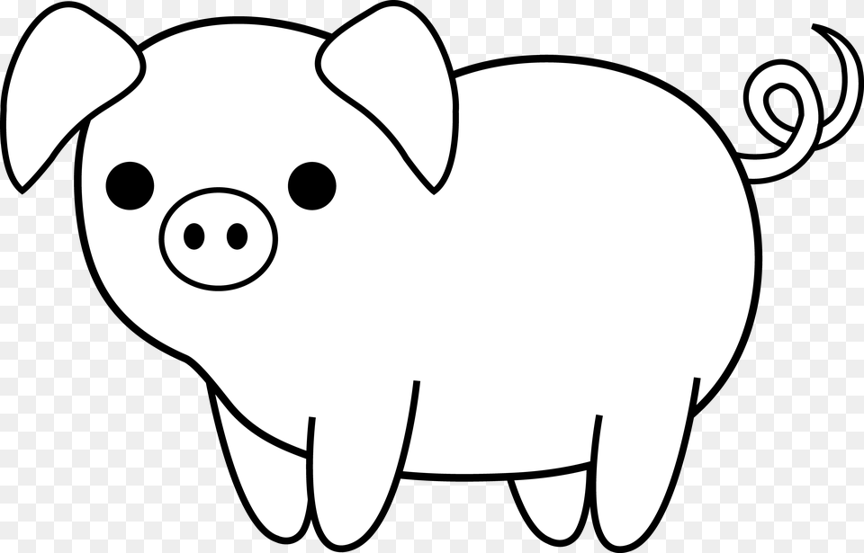 Cute Black And White Pig Clip Art Art Clip Art, Animal, Mammal, Hog, Bear Png Image